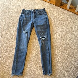 Levi's Blue Skinny Fit Distressed Denim